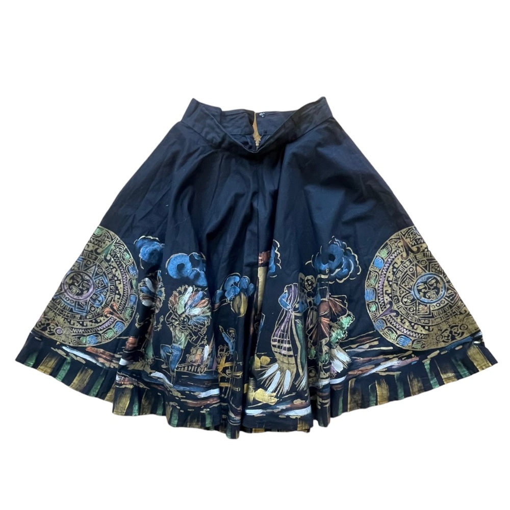 1950s Tipicano Mexico Hand Screened Circle Souvenir Skirt